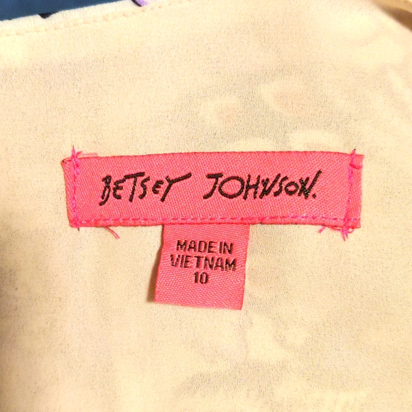 Betsey Johnson, floral dress, blue, Size 10 - Picture 3 of 7